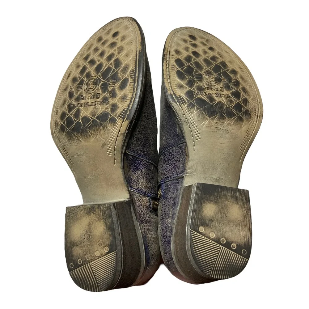 Corral Brown and Grey Star Round Toe Ankle Boots - Picture 8 of 12